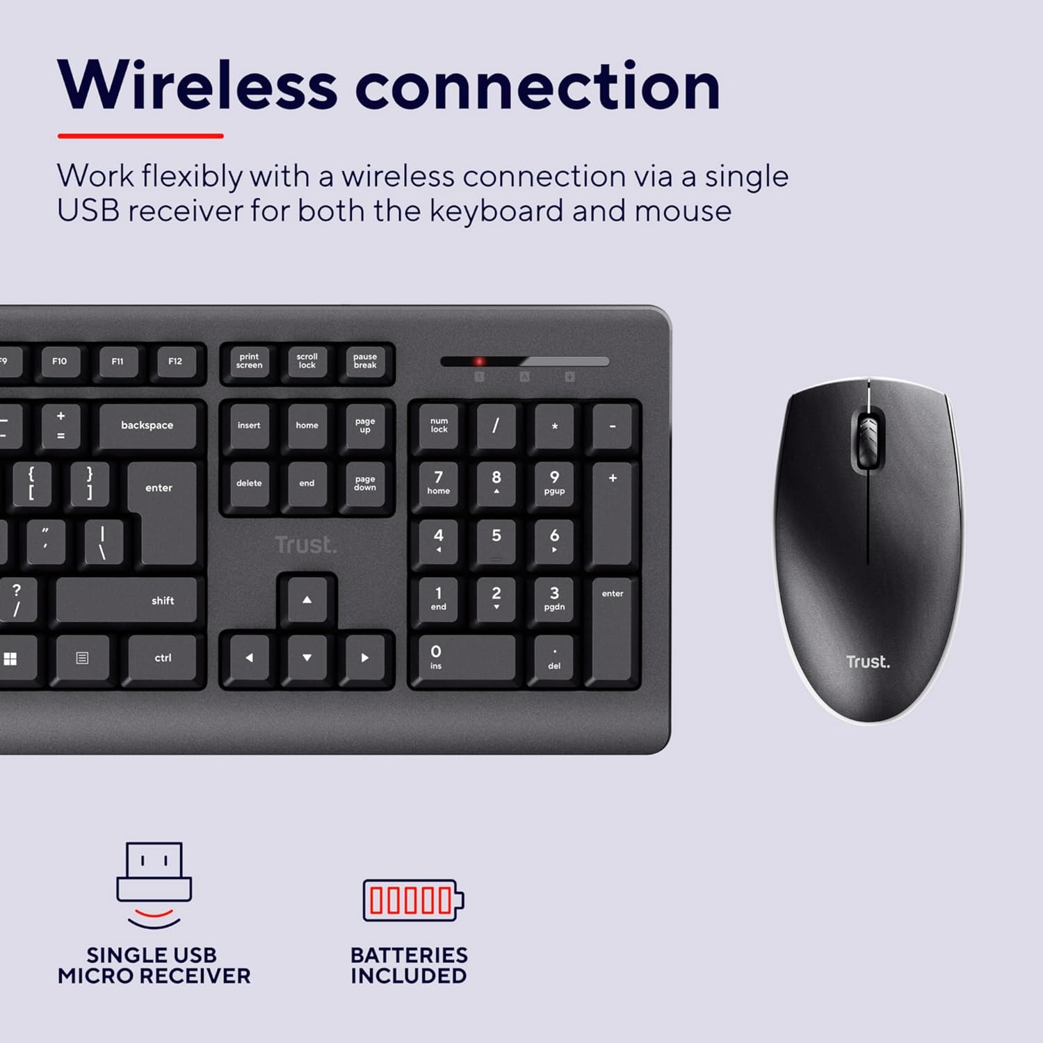 Buy Trust,Trust Primo Wireless Keyboard and Mouse Set – Black - Gadcet UK | UK | London | Scotland | Wales| Near Me | Cheap | Pay In 3 | Keyboard & Mouse